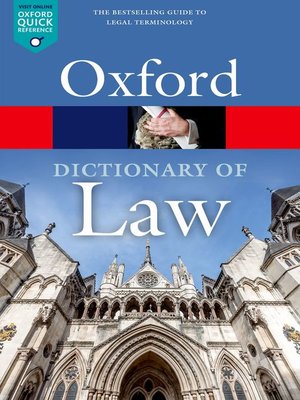 cover image of A Dictionary of Law